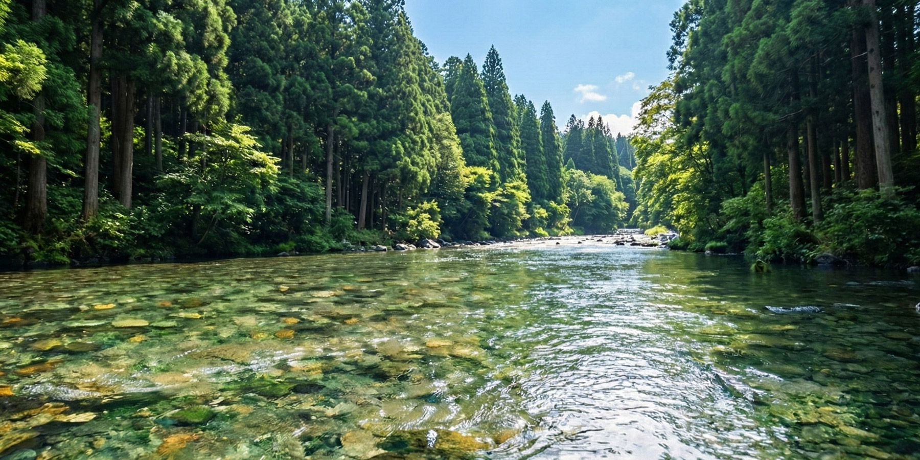 きれいな水と自然の風景